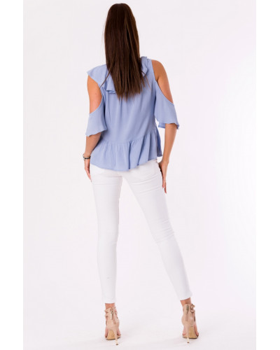 BLOUSE -BLUE 48027-4