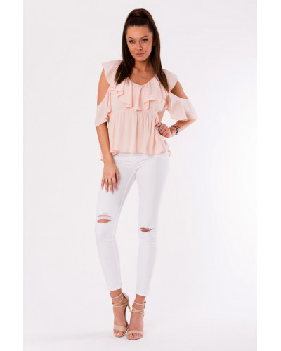 BLUSE -Puderrosa 48027-3