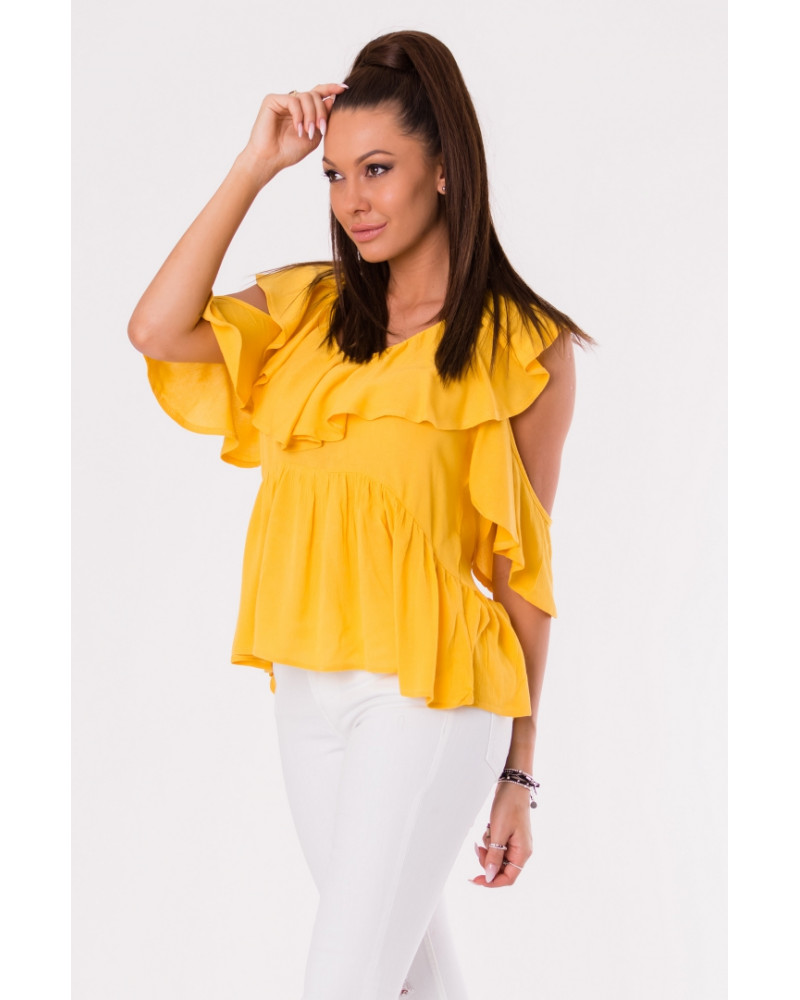 BLUSE - Senf 48027-1