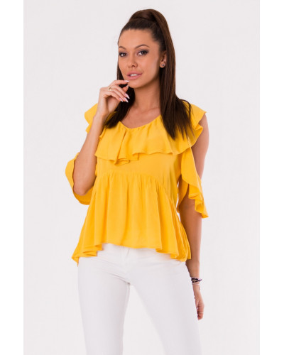 BLUSE - Senf 48027-1