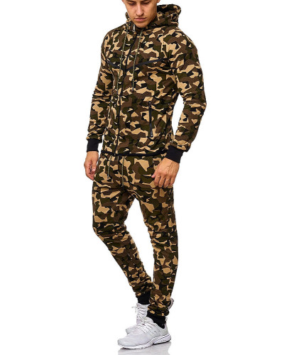 Мужской спортивный костюм - KHAKI камуфляж 47005-1