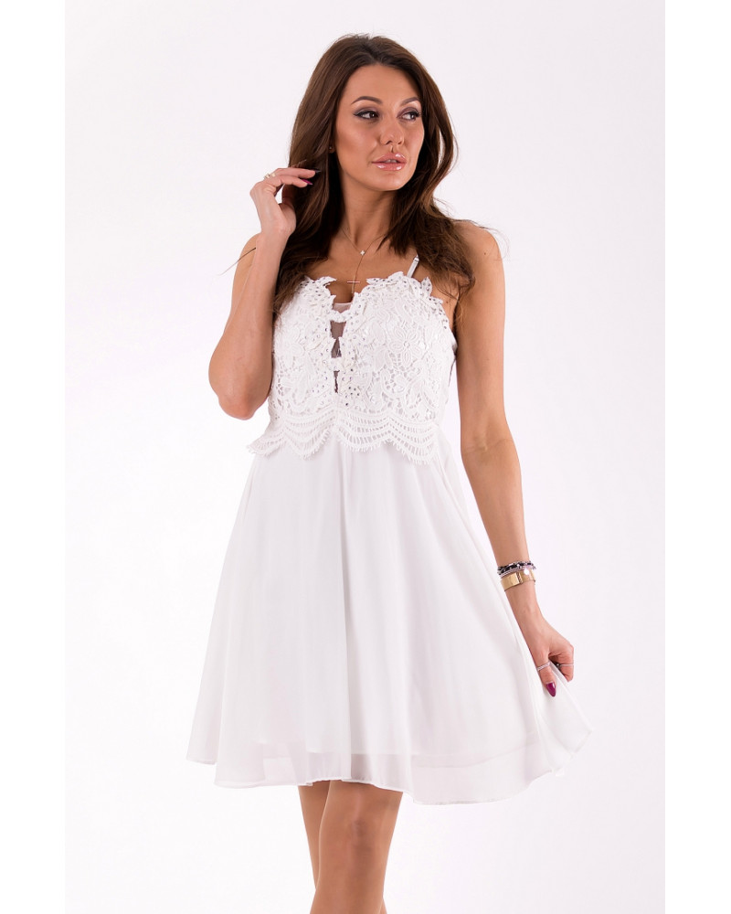 EVA&LOLA KLEID WEIB 46040-3