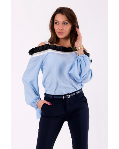 BLOUSE -BLUE 46031-1