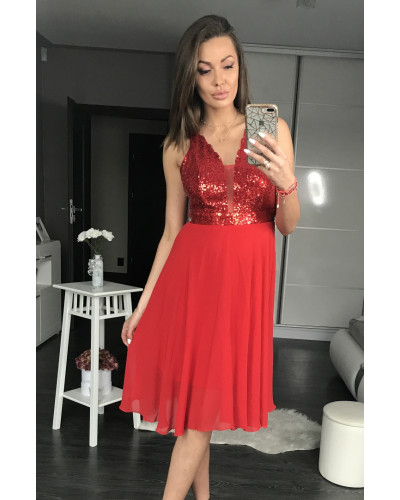 PINK BOOM  DRESS - RED 44016-1