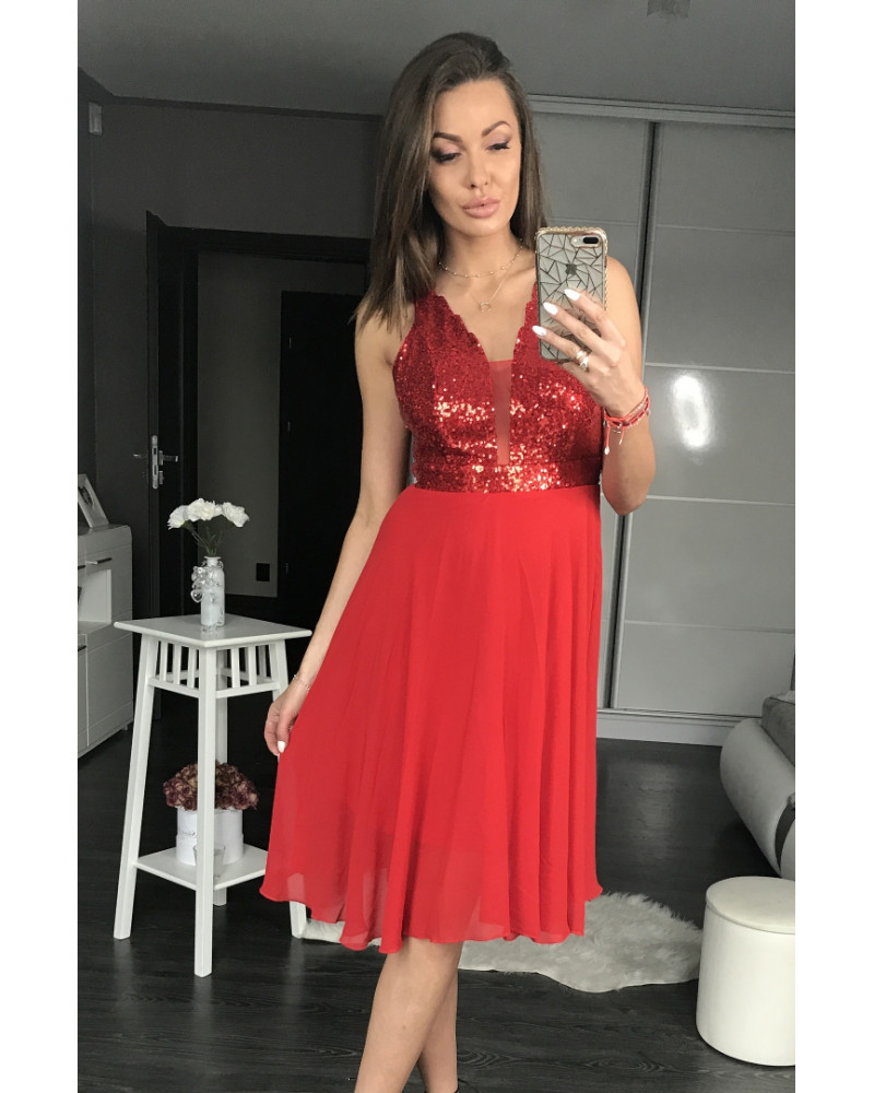 PINK BOOM  KLEID - ROT 44016-1