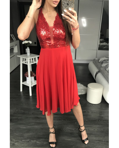 PINK BOOM  KLEID - ROT 44016-1