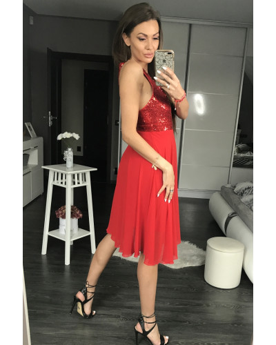 PINK BOOM  DRESS - RED 44016-1