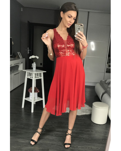 PINK BOOM  DRESS - RED 44016-1