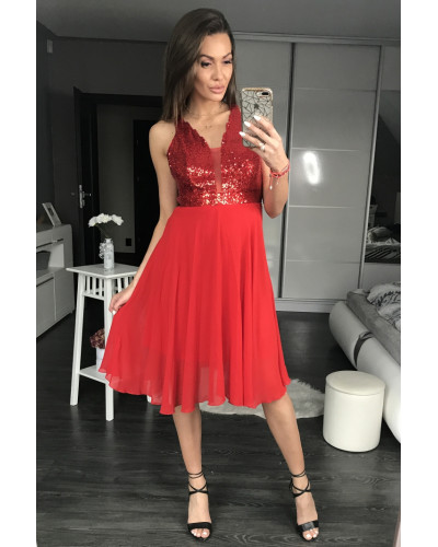 PINK BOOM  DRESS - RED 44016-1