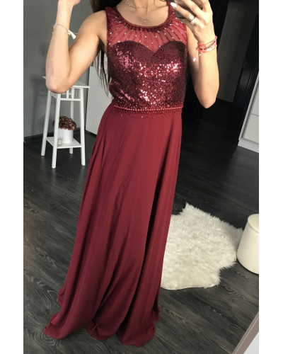 EVA & LOLA DRESS EGGPLANT 44005-1