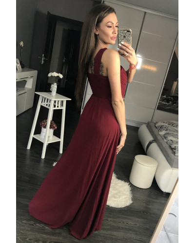 EVA & LOLA DRESS EGGPLANT 44003-4