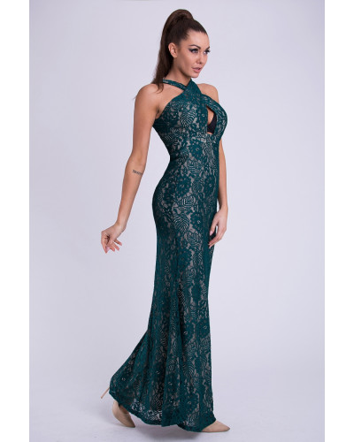 EVA & LOLA KLEID - dunkelgrün 26011-1