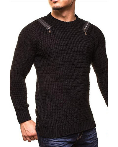 MALE SWEATER CRSM - BLACK 9507-1