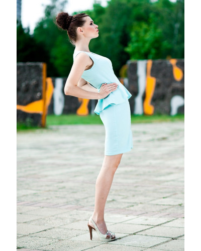 3507-2 eine Weste Kleid ohne Ärmel - Minzsorbet