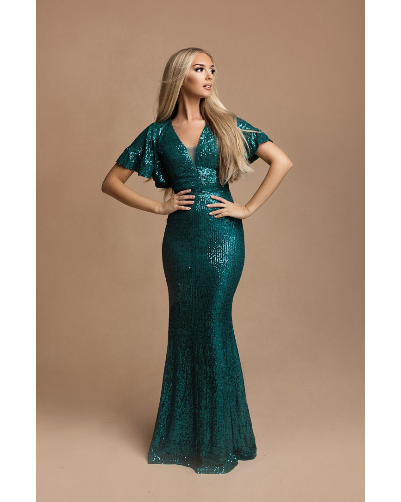 ADRIENNE DRESS OIL BLUE 76010-2