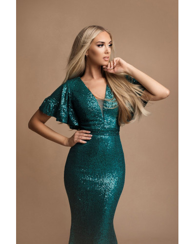 ADRIENNE DRESS OIL BLUE 76010-2