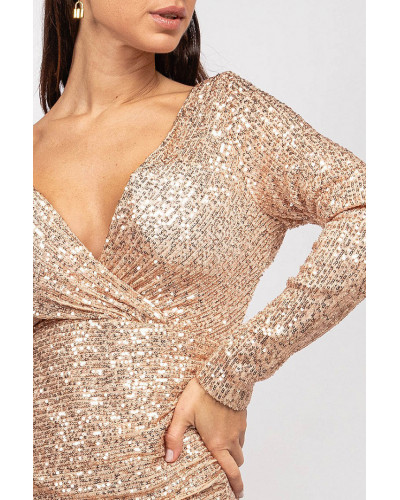 PINK BOOM DRESS GOLD 76007-1