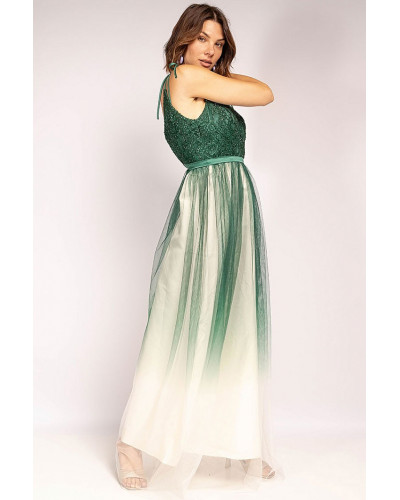 PINK BOOM DRESS DARK GREEN 76004-1