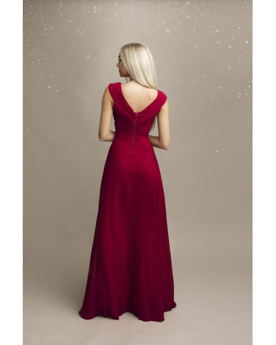 SENAT  CUT DRESS MAROON 67004-1