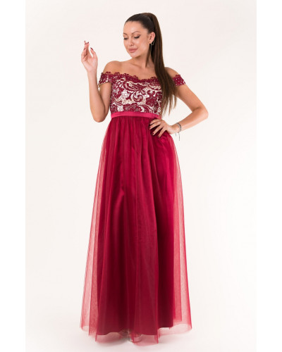 EVA & LOLA DRESS Burgund 60010-1