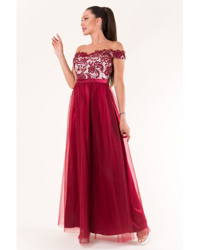 EVA & LOLA DRESS burgundy 60010-1