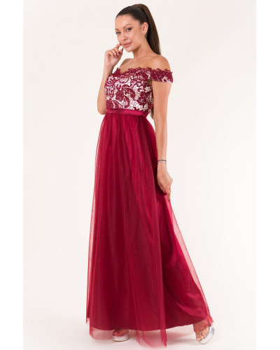 EVA & LOLA DRESS burgundy 60010-1