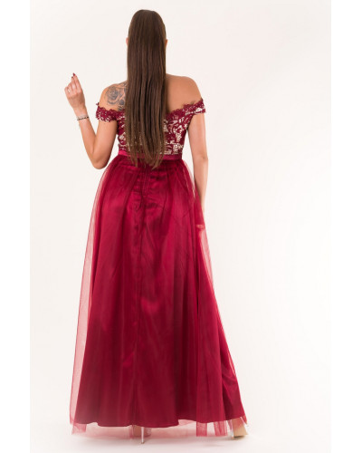 EVA & LOLA DRESS Burgund 60010-1
