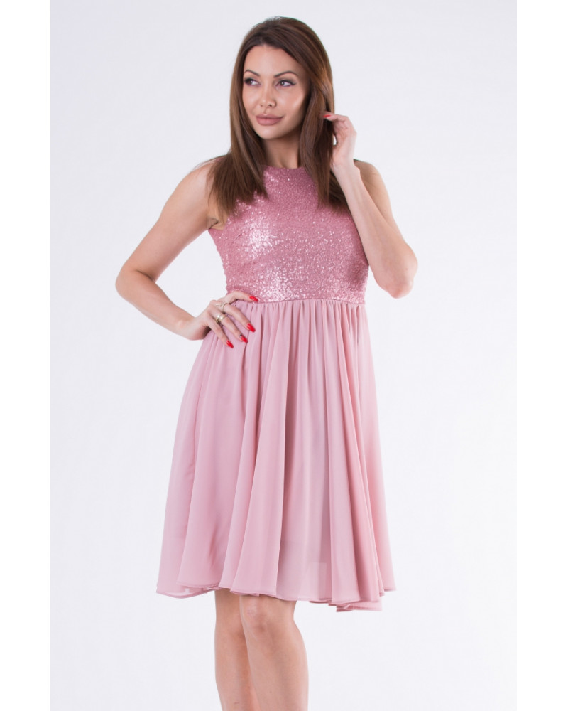 EVA & LOLA DRESS OLD PINK 58006-3