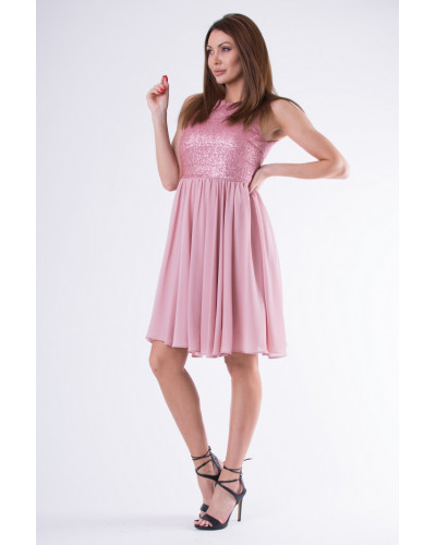 EVA & LOLA DRESS OLD PINK 58006-3