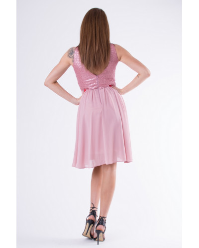 EVA & LOLA DRESS OLD PINK 58006-3