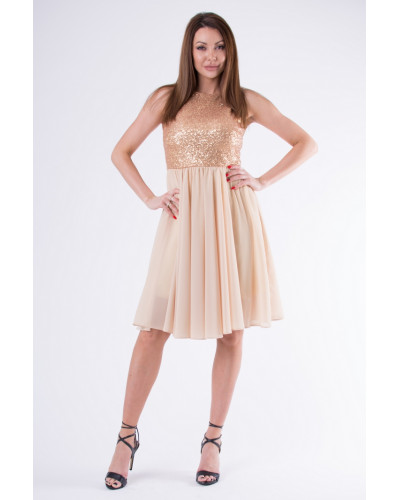 EVA & LOLA DRESS GOLD 58006-2