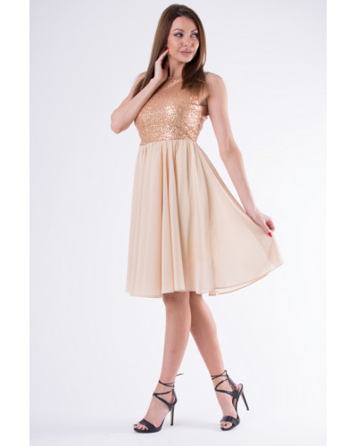 EVA & LOLA DRESS GOLD 58006-2