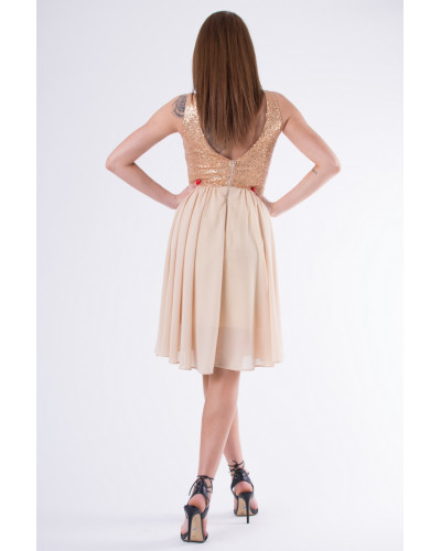 EVA & LOLA DRESS GOLD 58006-2