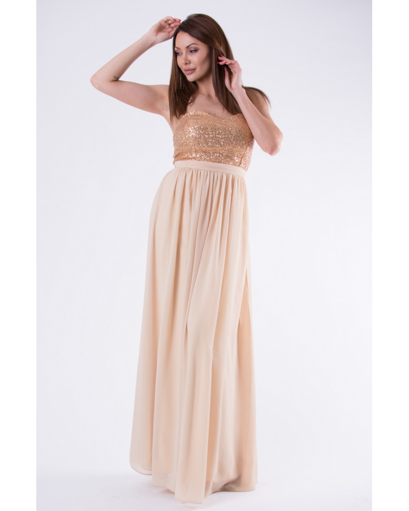 EVA & LOLA DRESS GOLD 58004-3