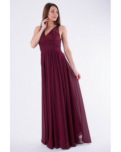 EVA & LOLA DRESS Aubergine 58003-1