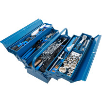 Caisse à outils métallique avec assortiment d’outils | 137 pièces