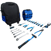 Sac à outils | avec poignée télescopique, mobile | 66 pcs.