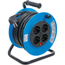 Enrouleur de câble | 15 m | 3 x 1,5 mm² | 4 prises de courant | IP 20 | 3000 W