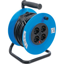 Enrouleur de câble | 25 m | 3 x 1,5 mm² | 4 prises de courant | IP 20 | 3000 W