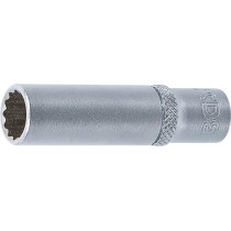 Douille pour clé, douze pans, longue | 6,3 mm (1/4") | 9 mm