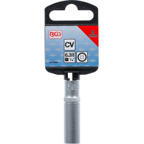 Douille pour clé, douze pans, longue | 6,3 mm (1/4") | 9 mm