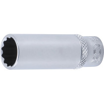 Douille pour clé, douze pans, longue | 6,3 mm (1/4") | 12 mm