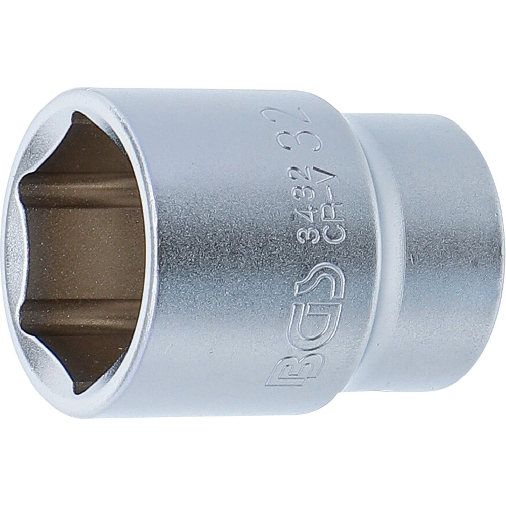 Douille pour clé, six pans | 20 mm (3/4") | 32 mm