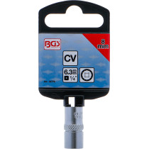 Douille pour clé, douze pans | 6,3 mm (1/4") | 8 mm