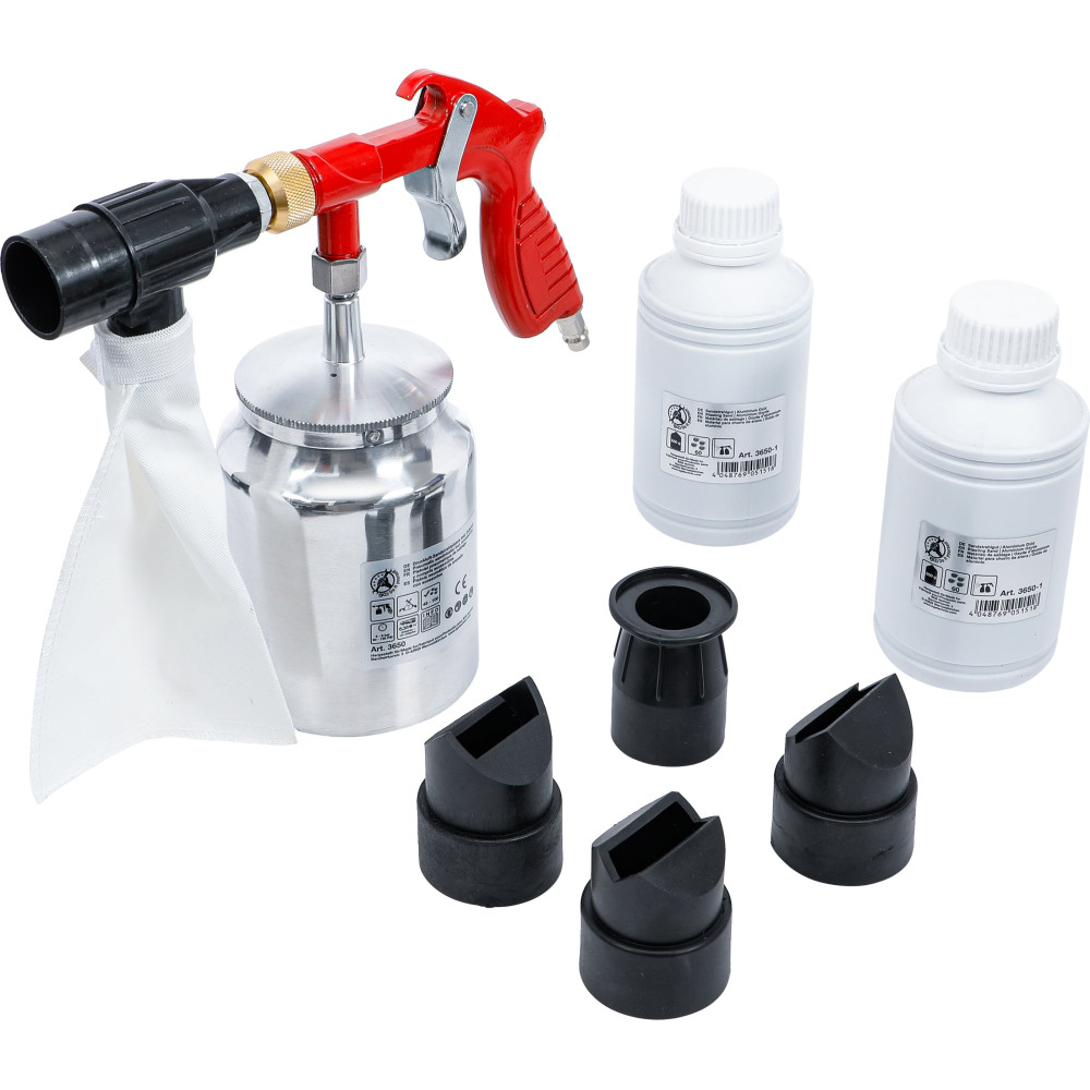 Pistolet pneumatique de sablage y compris accessoires