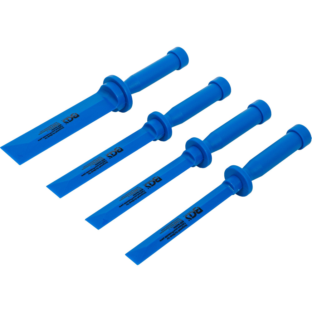 Jeu de grattoirs plastiques | largeur 19 - 22 - 25 - 38 mm | 4 pièces
