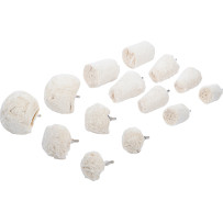 Assortiment de têtes de polissage | 6,3 mm (1/4") | 14 pièces