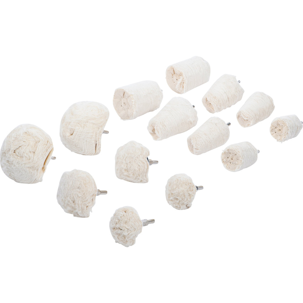 Assortiment de têtes de polissage | 6,3 mm (1/4") | 14 pièces