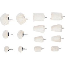 Assortiment de têtes de polissage | 6,3 mm (1/4") | 14 pièces