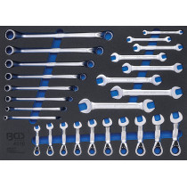 Insert de servante d'atelier 3/3 : Clés mixtes, clés polygonale double, clés mixtes à cliquet | 26 pièces